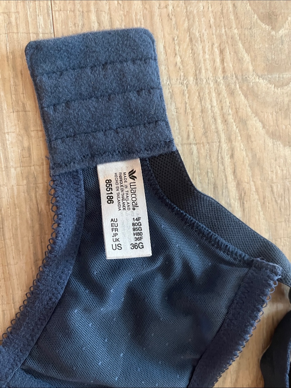 Wacoal Retro Chic 36G Lace Underwire Bra -NWOT Blue Style 855186 - Picture 4 of 4